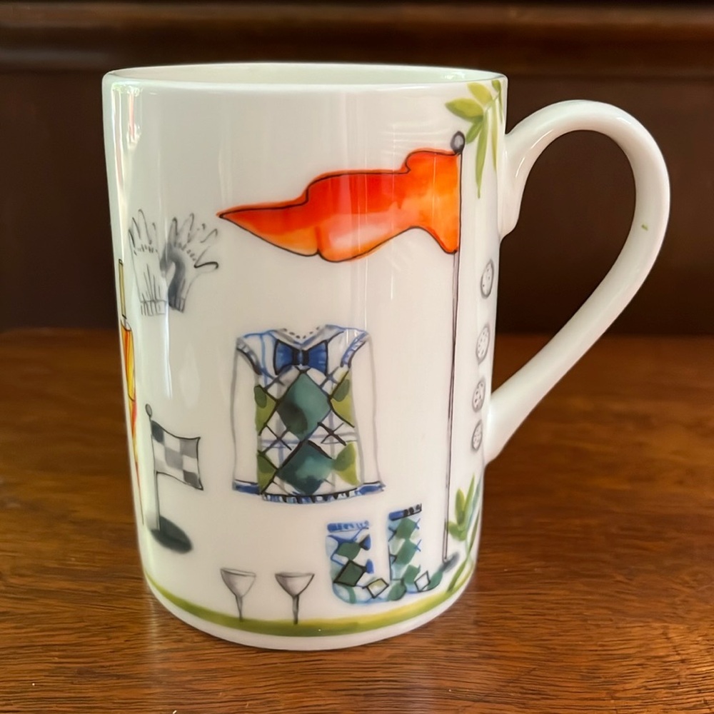 ⛳️ NEW Rose of England Golf Motif Mug